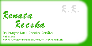 renata recska business card